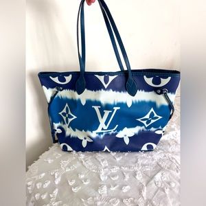 Louis Vuitton Monogram Escale Neverfull MM Blue